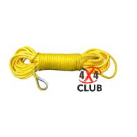 Трос синтетический лебедочный Super Rope 6 мм 10 метров. Максимальная нагрузка 2800 кг. Цвет желтый
