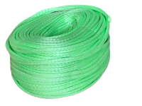 Трос синтетический "Super Rope" метражом 8 мм 1 метр. Максимальная нагрузка 4800 кг. Цвет зеленый.