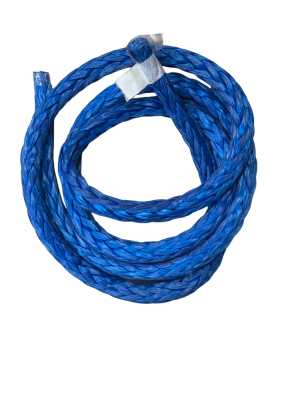 Трос синтетический для лебедки  Super Rope. Диаметр 16 мм. Длина 2.5 метра. Максимальная нагрузка 18800 кг. Цвет синий.