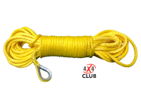 Трос синтетический лебедочный Super Rope 6 мм 15 метров. Максимальная нагрузка  2800 кг. Цвет желтый