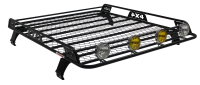 Экспедиционный багажник - платформа Уникар с боковым ограждением и сеткой для Нива 2121