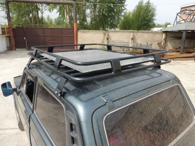 Багажник УНИКАР сварной с сеткой для ВАЗ 2121 Нива (облегченный)