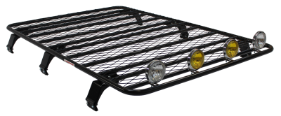 Экспедиционный багажник - платформа Уникар с сеткой на водостоки для Нива 2131