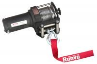 Лебедка Runva 3000 ATV стальной трос, ролики, установочная площадка