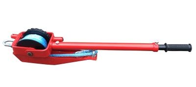 Лебедка ручная рычажная ЛР 1.6s в комплекте с удлинителем троса, полиспастом, мягкими шаклами и корозащитной стропой